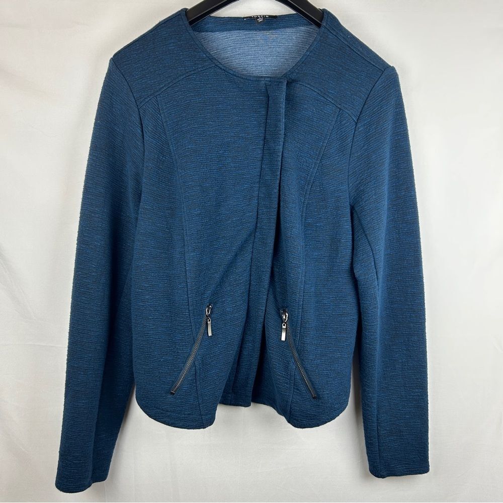 Torrid knitted fabric full zipper jacket teal size 2X women's classic